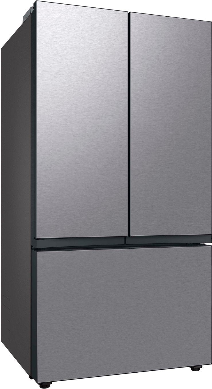 Samsung Bespoke 30 cu. ft. Standard Depth 3-Door French Door Wi-Fi Enabled Refrigerator with Beverage Center in Stainless Steel