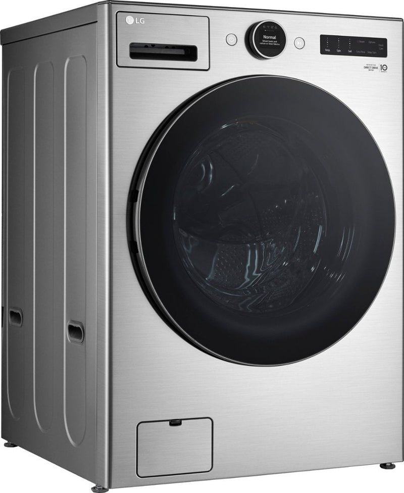 LG 4.5 cu. ft. Stackable SMART Front Load Washer in Graphite Steel with TurboWash 360 and Allergiene Steam Cleaning