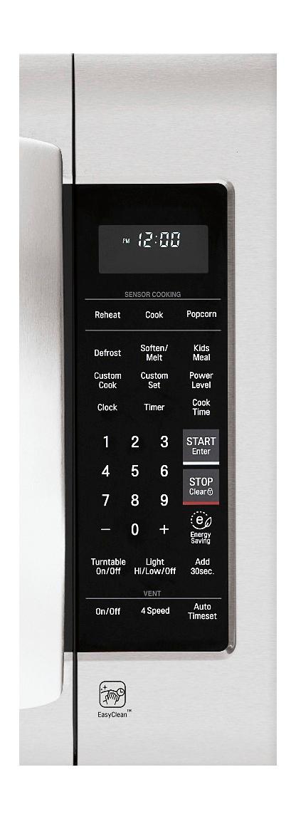 LG - 2.0 Cu. Ft. Over-the-Range Microwave with Sensor Cooking and EasyClean - Stainless steel