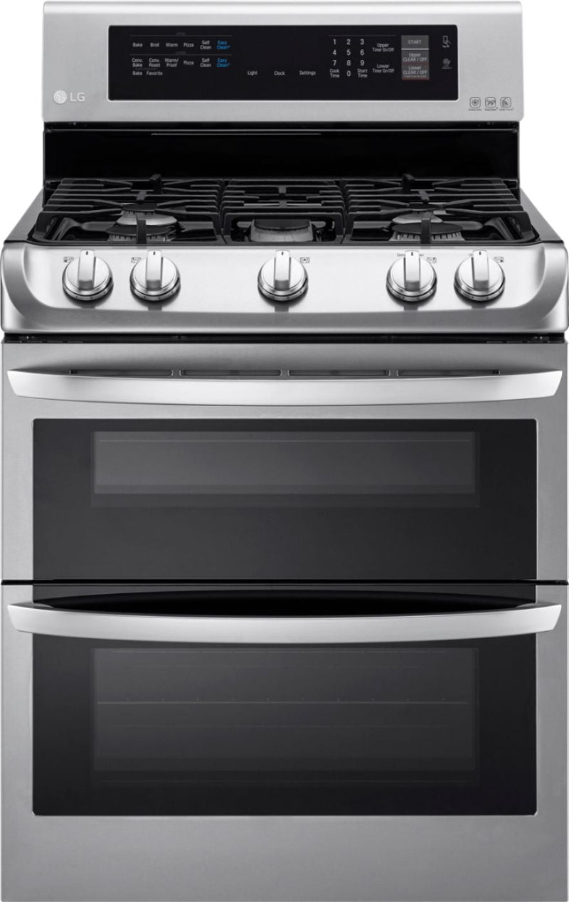 6.9 Cu. Ft. Self-Cleaning Freestanding Double Oven Gas Range with ProBake Convection - Stainless steel