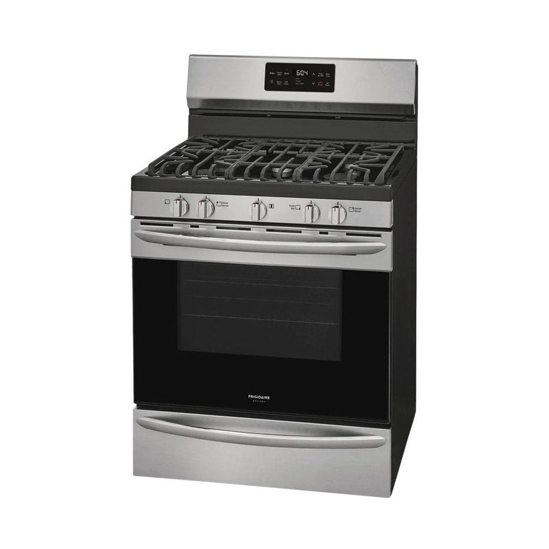 Frigidaire Gallery 30" 5.0 Cu. Ft. Gas Range with Steam Clean and Quick Bake Convection in Smudge-Proof Stainless Steel