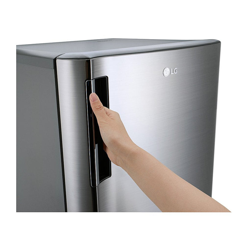 LG 6 cu. ft. Single-Door Refrigerator with Inverter Compressor and Pocket Handle in Sleek Platinum Silver