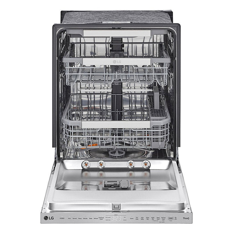 LG - 23.75in Top Control Smart Built-In Stainless Steel Tub Dishwasher with 3rd Rack and QuadWash Pro