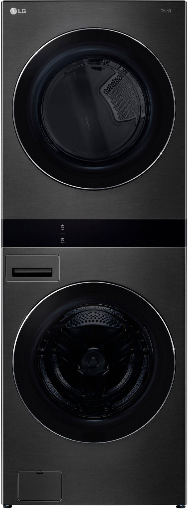 LG WashTower Stacked SMART 5.0 Cu.Ft. Front Load Washer & 7.4 Cu.Ft. Electric Dryer w/ Steam