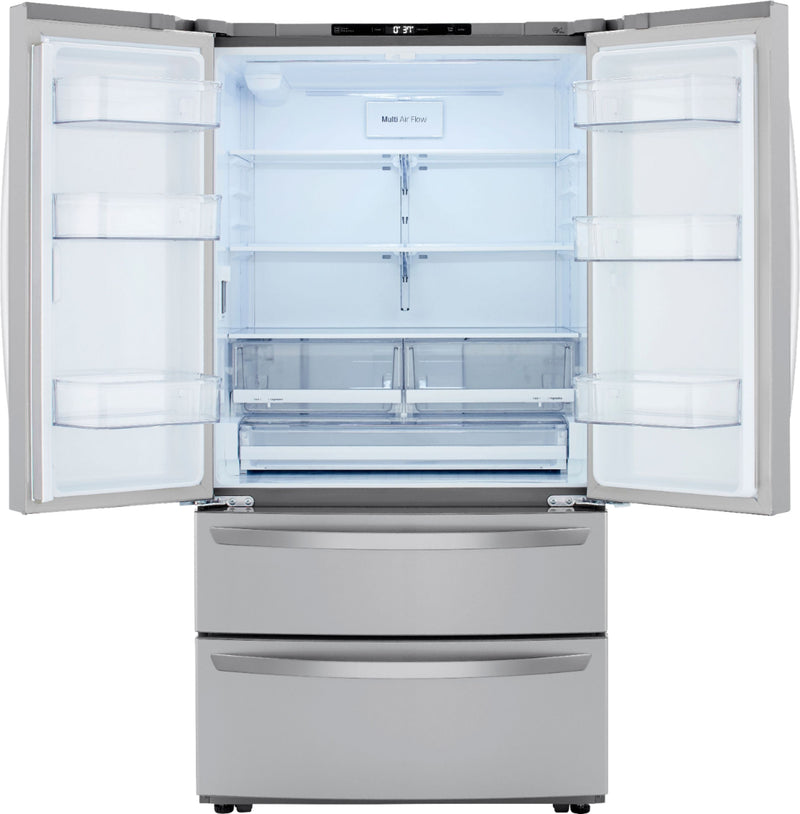 27 Cu. Ft. 4-Door French Door Refrigerator with Internal Water Dispenser and Icemaker - Stainless steel