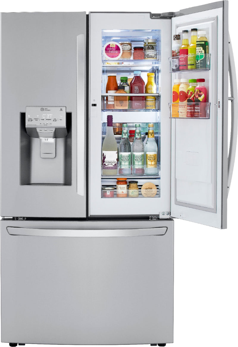 24 Cu. Ft. French Door-in-Door Counter-Depth Smart Refrigerator with Craft Ice - Stainless steel