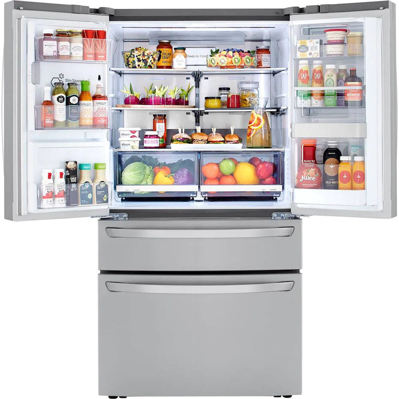 30 Cu. Ft. 4-Door French Door Refrigerator with Door-in-Door and Craft Ice - Stainless steel