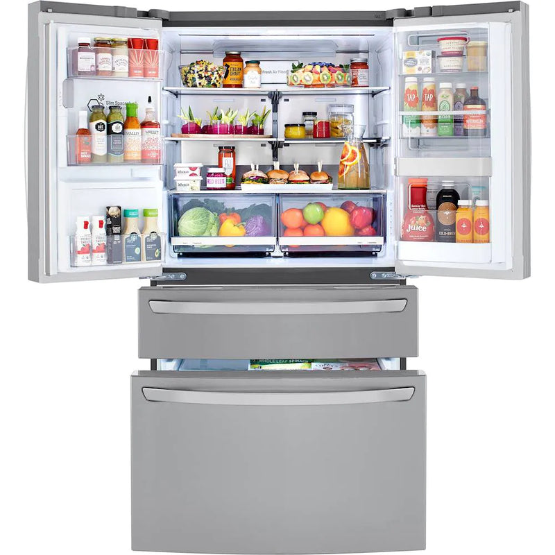 30 Cu. Ft. 4-Door French Door Refrigerator with Door-in-Door and Craft Ice - Stainless steel