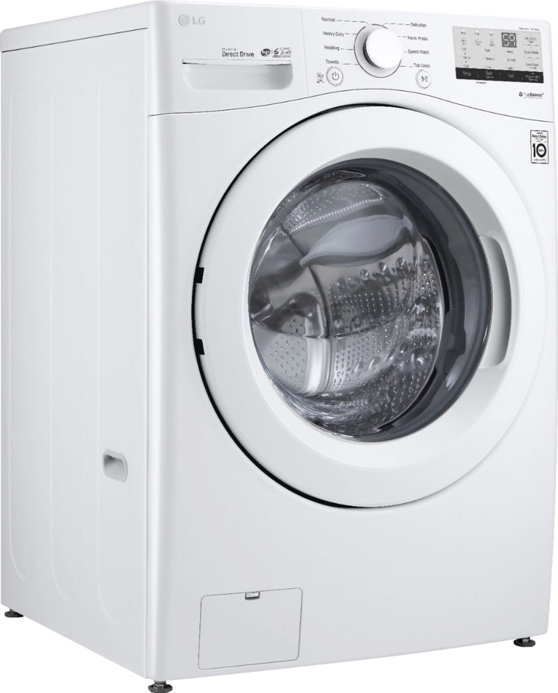 LG - 4.5 Cu. Ft. High Efficiency Stackable Front-Load Washer with 6Motion Technology - White