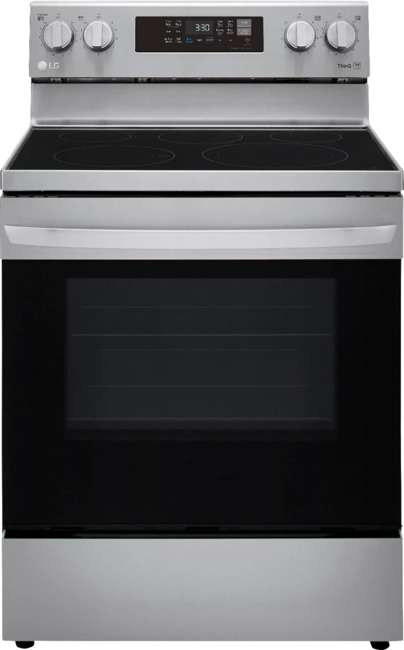 6.3 Cu. Ft. Smart Freestanding Electric Convection Range with EasyClean, Air Fry and InstaView - Stainless steel