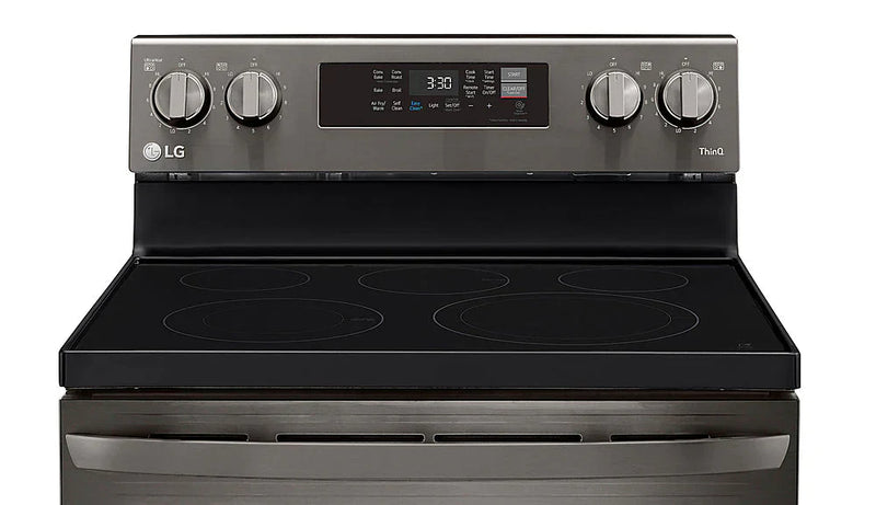 6.3 Cu. Ft. Smart Freestanding Electric Convection Range with EasyClean, Air Fry and InstaView - Black Stainless steel