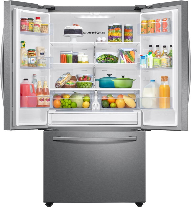 Samsung 36" Wide 28 cu. ft. 3-Door French Door Refrigerator with Large Capacity - Stainless Steel