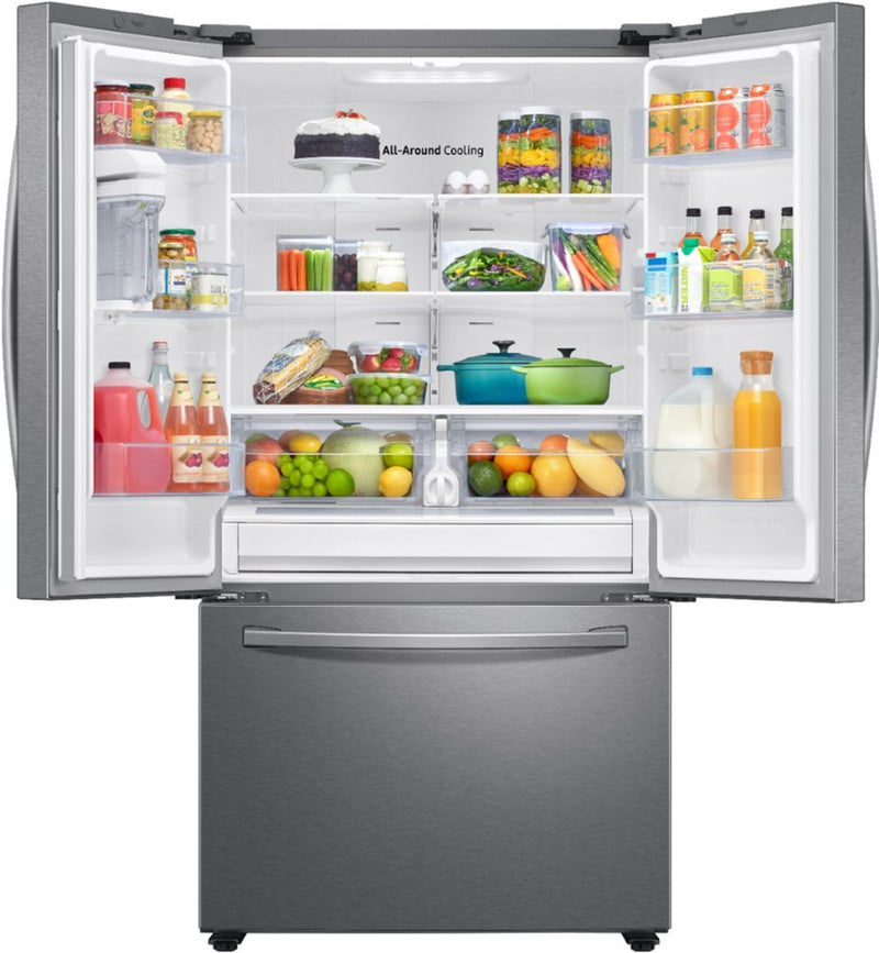 Samsung - 28 cu. ft. 3-Door French Door Refrigerator with AutoFill Water Pitcher - Stainless Steel