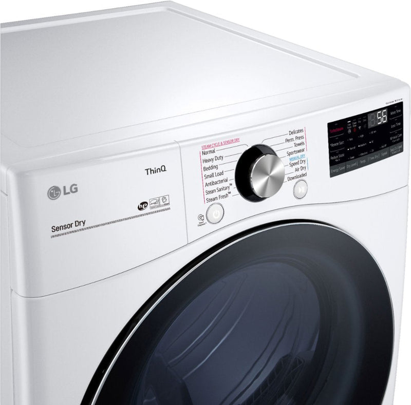 LG - 7.4 Cu. Ft. Stackable Smart Gas Dryer with Steam and Built In Intelligence