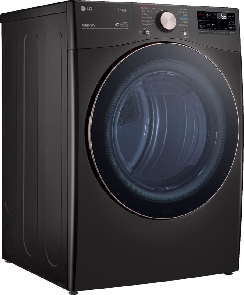 7.4 Cu. Ft. Stackable Smart Electric Dryer with Steam and Built-In Intelligence - Black steel