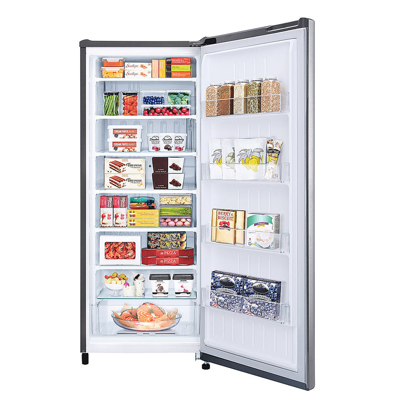 7 cu. Ft Single Door Freezer - Platinum silver