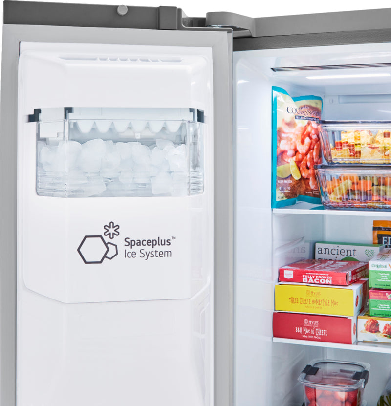 27.2 Cu. Ft. Side-by-Side Smart Refrigerator with SpacePlus Ice - Stainless steel - Stainless steel