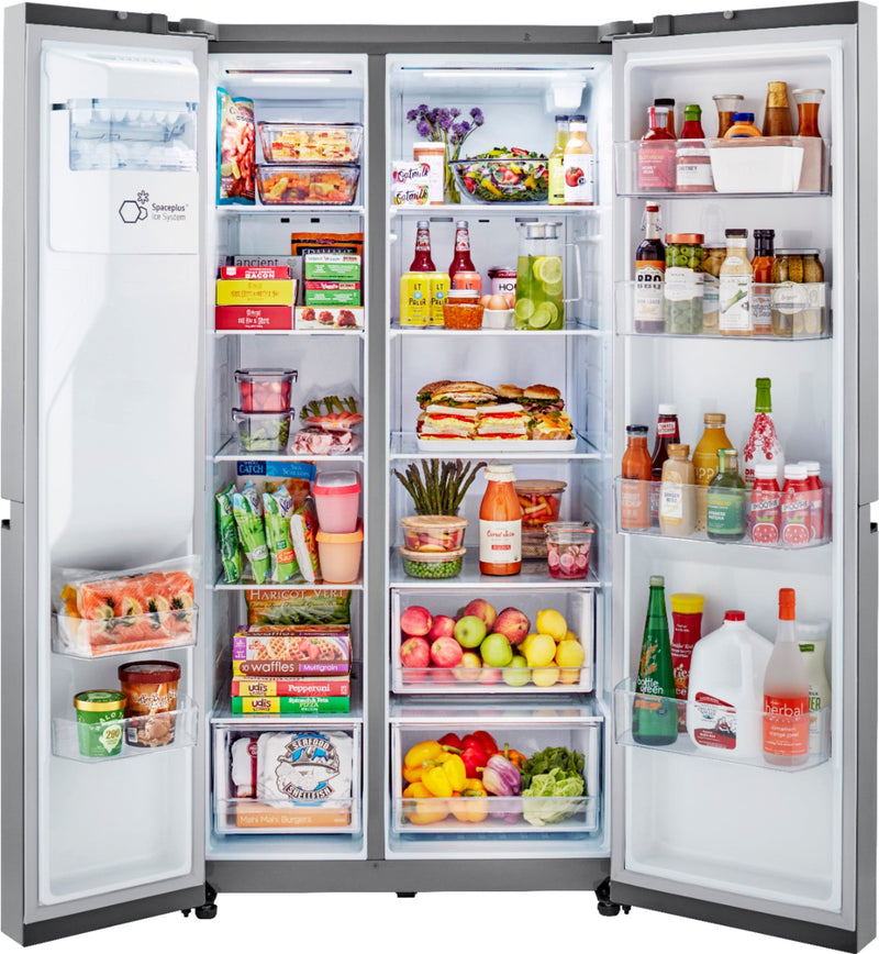 27.2 Cu. Ft. Side-by-Side Smart Refrigerator with SpacePlus Ice - Stainless steel - Stainless steel