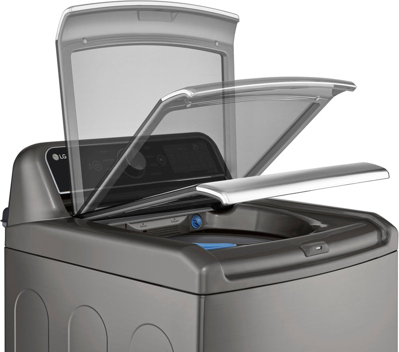 LG 5.5 cu. ft. Top Load Washer with TurboWash3D and 7.3 cu. ft. ELECTRIC Dryer with EasyLoad Door