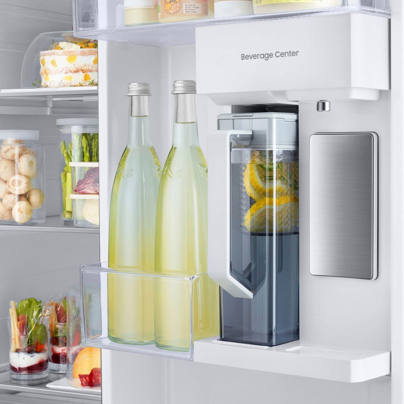 Samsung - BESPOKE Side-by-Side Smart Refrigerator with Beverage Center