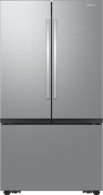 Samsung - 27 cu. ft. French Door Counter Depth Smart Refrigerator with Dual Auto Ice Maker - Stainless Steel