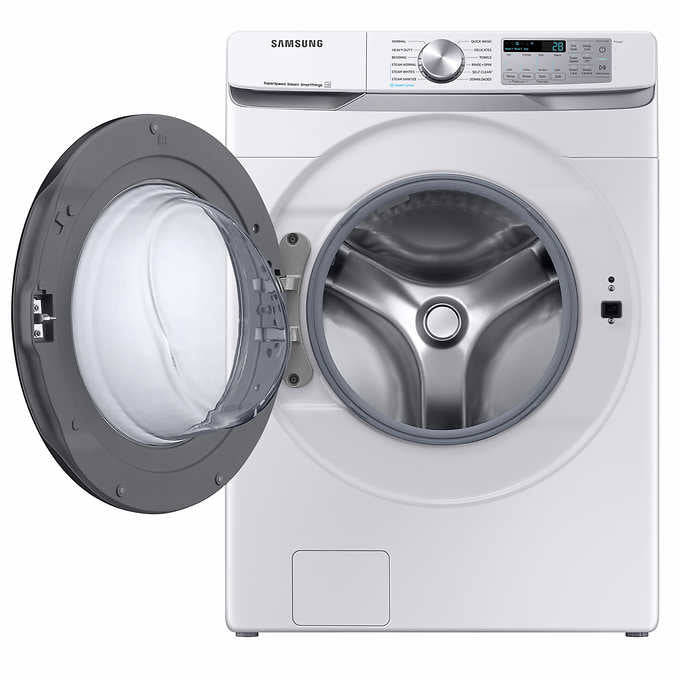 Samsung 4.5 cu. ft. Large Capacity Smart Front Load Washer with Super Speed Wash and 7.5 cu. ft. Smart ELECTRIC Dryer with Steam Sanitize+