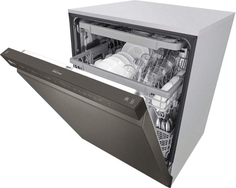 LG 24 in. Front Control Dishwasher in PrintProof Black Stainless Steel