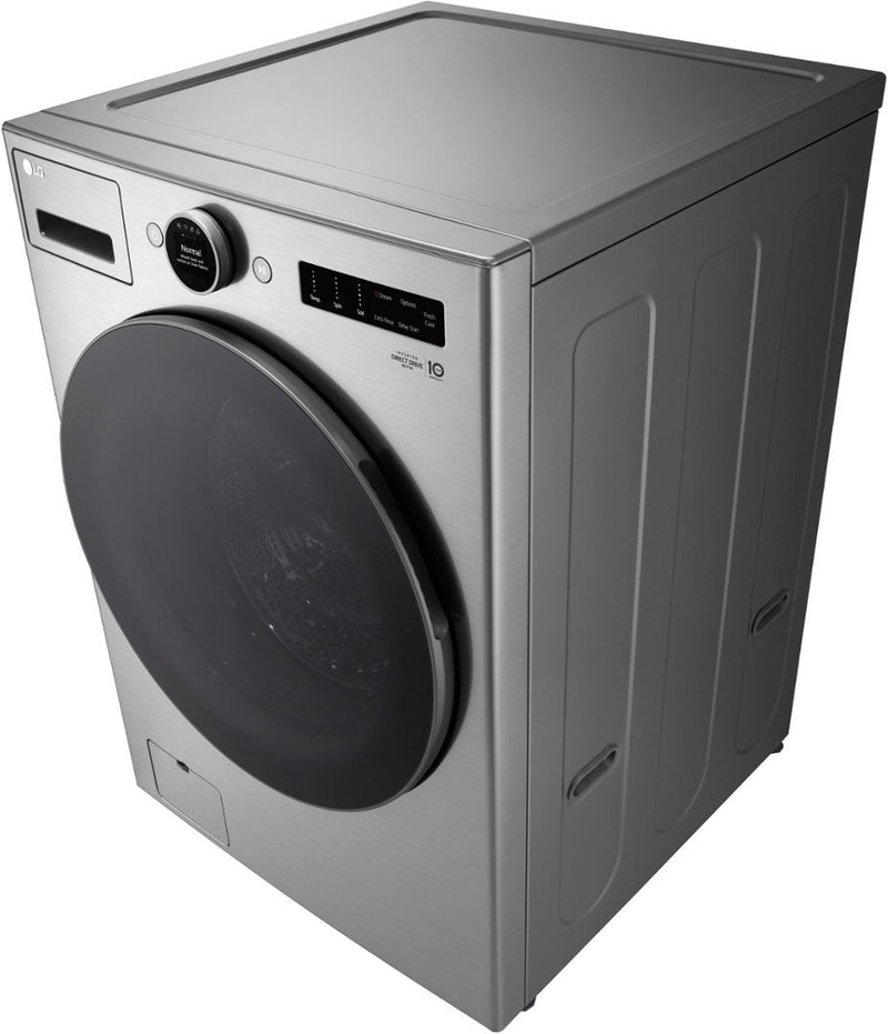 LG 4.5 cu. ft. Stackable SMART Front Load Washer in Graphite Steel with TurboWash 360 and Allergiene Steam Cleaning