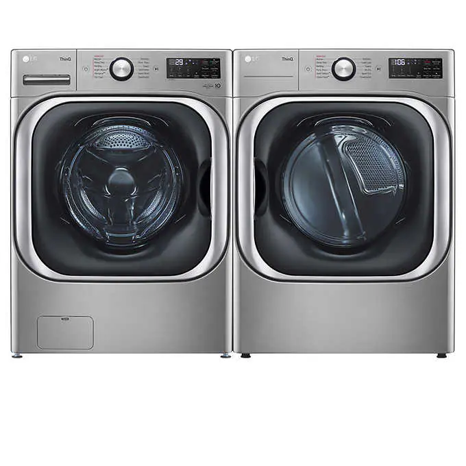 LG 5.2 cu. ft. Front Load Washer with TurboWash and 9.0 cu. ft. GAS or ELECTRIC Dryer