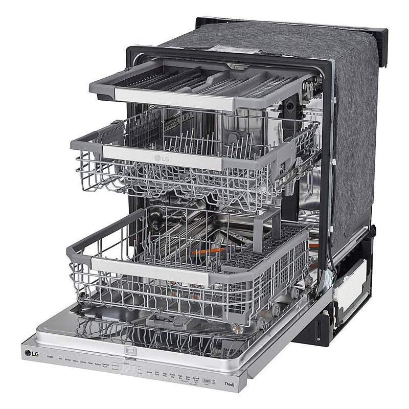 Clearance LG - 23.75 in Top Control Smart Built-In Stainless Steel Tub Dishwasher with 3rd Rack and QuadWash Pro