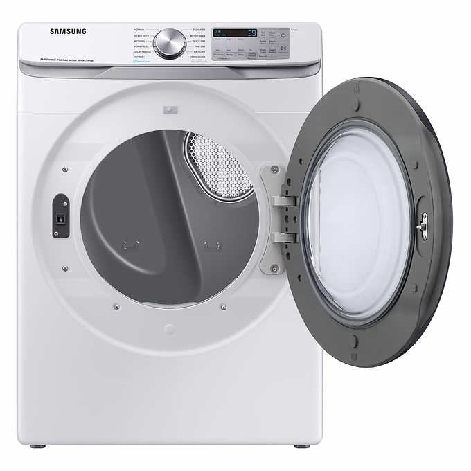 Samsung 4.5 cu. ft. Large Capacity Smart Front Load Washer with Super Speed Wash and 7.5 cu. ft. Smart ELECTRIC Dryer with Steam Sanitize+