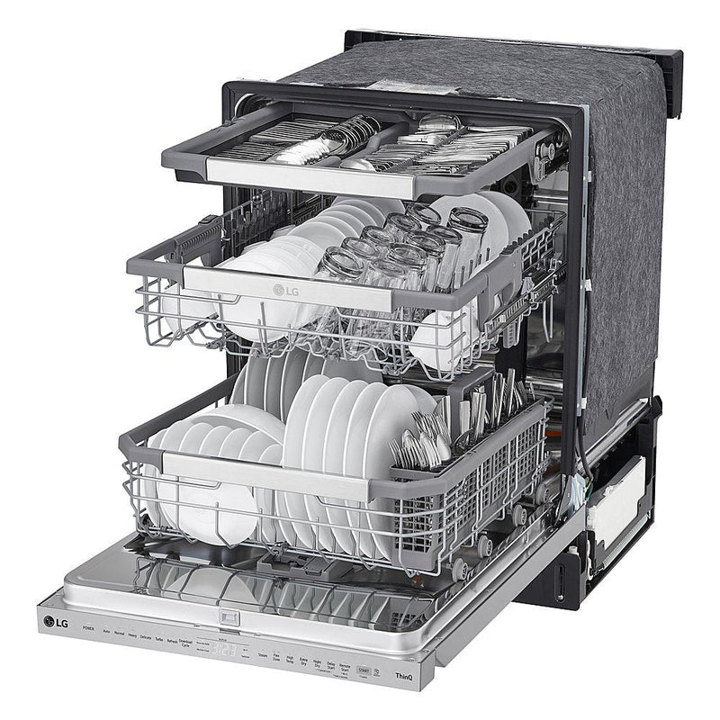 Clearance LG - 23.75 in Top Control Smart Built-In Stainless Steel Tub Dishwasher with 3rd Rack and QuadWash Pro