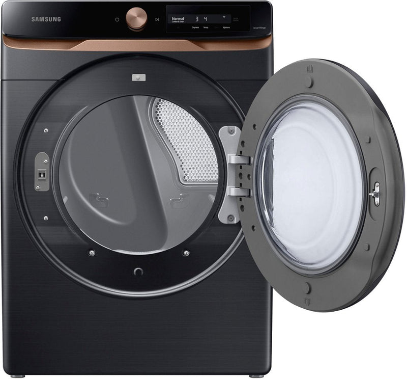 Samsung 7.5 cu. ft. Brushed Black Electric Dryer with AI Smart Dial, Super Speed Dry, and MultiControl