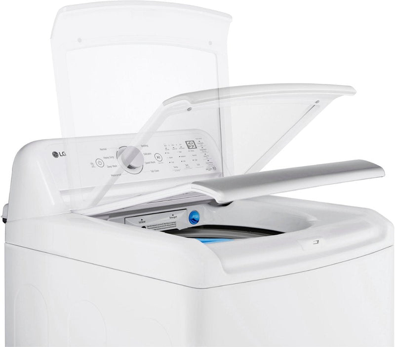 LG - 4.8 Cu. Ft. High-Efficiency Smart Top Load Washer with 4 Way Agitator and TurboDrum