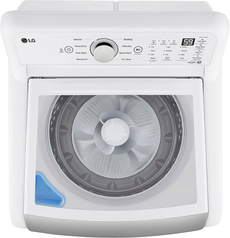 LG - 4.8 Cu. Ft. High-Efficiency Smart Top Load Washer with 4 Way Agitator and TurboDrum