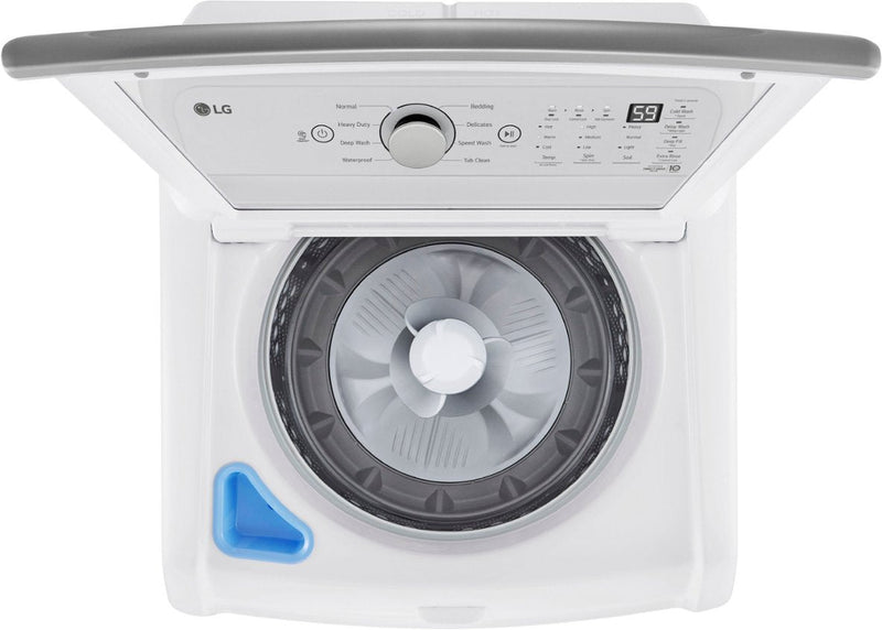 LG - 4.8 Cu. Ft. High-Efficiency Smart Top Load Washer with 4 Way Agitator and TurboDrum