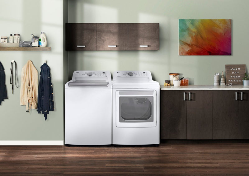 LG - 4.8 Cu. Ft. High-Efficiency Smart Top Load Washer with 4 Way Agitator and TurboDrum