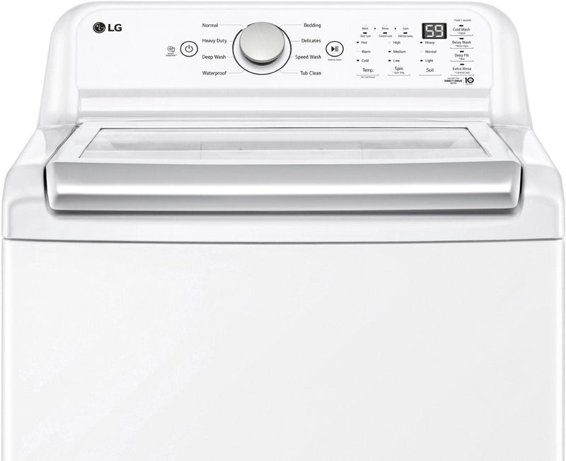 LG - 4.8 Cu. Ft. High-Efficiency Smart Top Load Washer with 4 Way Agitator and TurboDrum