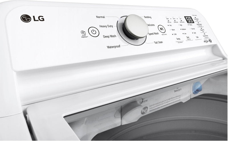 LG - 4.8 Cu. Ft. High-Efficiency Smart Top Load Washer with 4 Way Agitator and TurboDrum