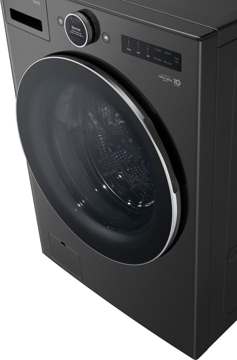 LG - 5.0 cu. ft. Mega Capacity Smart Front Load Washer with AI DD® 2.0 Built-In Intelligence & TurboWash® 360°