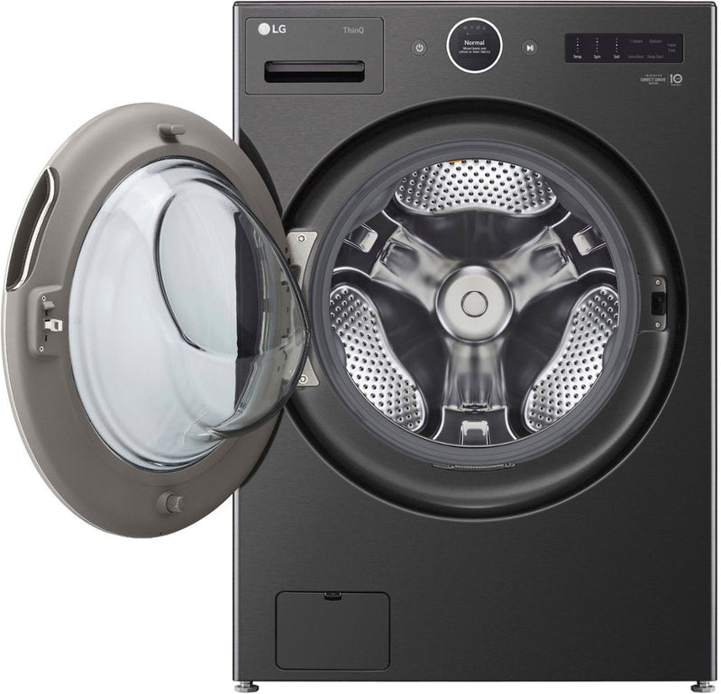 LG - 5.0 cu. ft. Mega Capacity Smart Front Load Washer with AI DD® 2.0 Built-In Intelligence & TurboWash® 360°