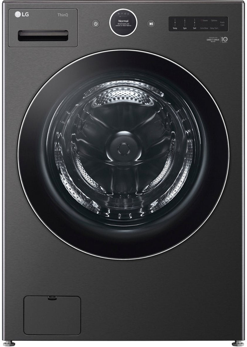 LG - 5.0 cu. ft. Mega Capacity Smart Front Load Washer with AI DD® 2.0 Built-In Intelligence & TurboWash® 360°