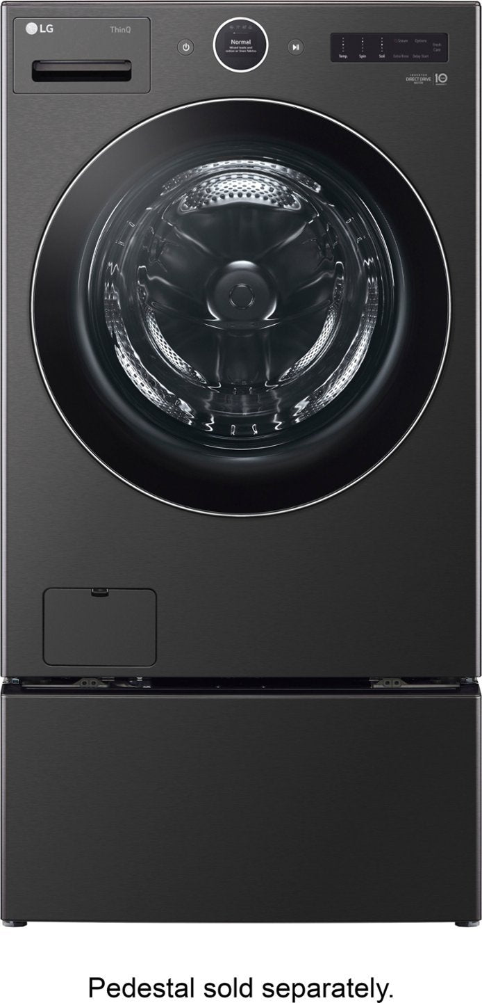 LG - 5.0 cu. ft. Mega Capacity Smart Front Load Washer with AI DD® 2.0 Built-In Intelligence & TurboWash® 360°