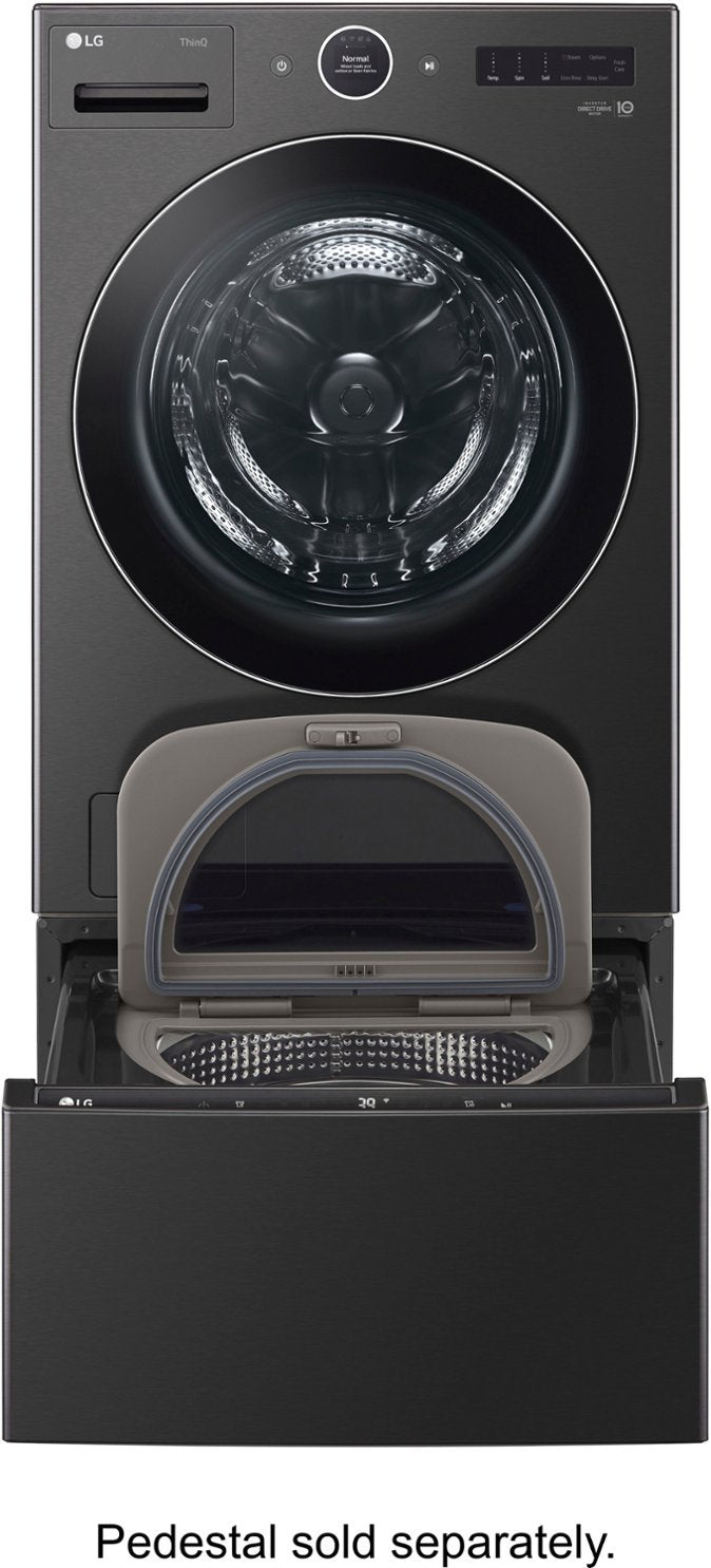 LG - 5.0 cu. ft. Mega Capacity Smart Front Load Washer with AI DD® 2.0 Built-In Intelligence & TurboWash® 360°