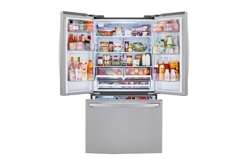 29 cu. ft. 3-Door French Door Refrigerator in Stainless Steel with Door Cooling+ and Internal Ice Dispenser