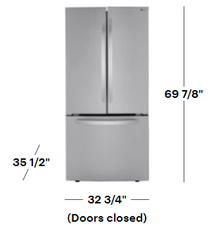 25 Cu. Ft. French Door Refrigerator with Ice Maker - Stainless steel