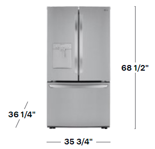 Clearance 29 Cu. Ft. French Door Smart Refrigerator with Ice Maker and External Water Dispenser (Slightly Used Like New)