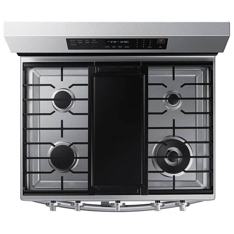 Samsung 6.0 cu. ft. Smart Freestanding Gas Range with Flex Duo™, Stainless Cooktop & Air Fry