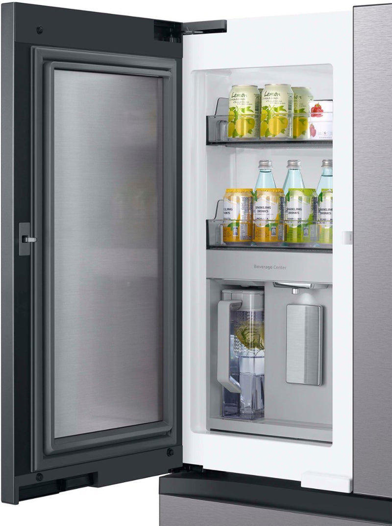 Samsung - Bespoke 23 cu. ft. 4-Door French Door Smart Refrigerator with Beverage Center, Counter Depth