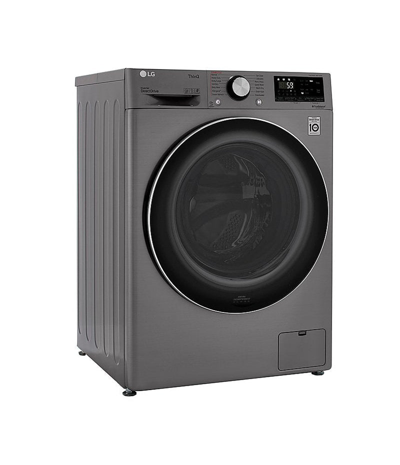 LG 24 in. W 2.4 cu. ft. All-in-One Compact Smart Front Load Washer & Ventless Dryer Combo with Steam in Graphite Steel